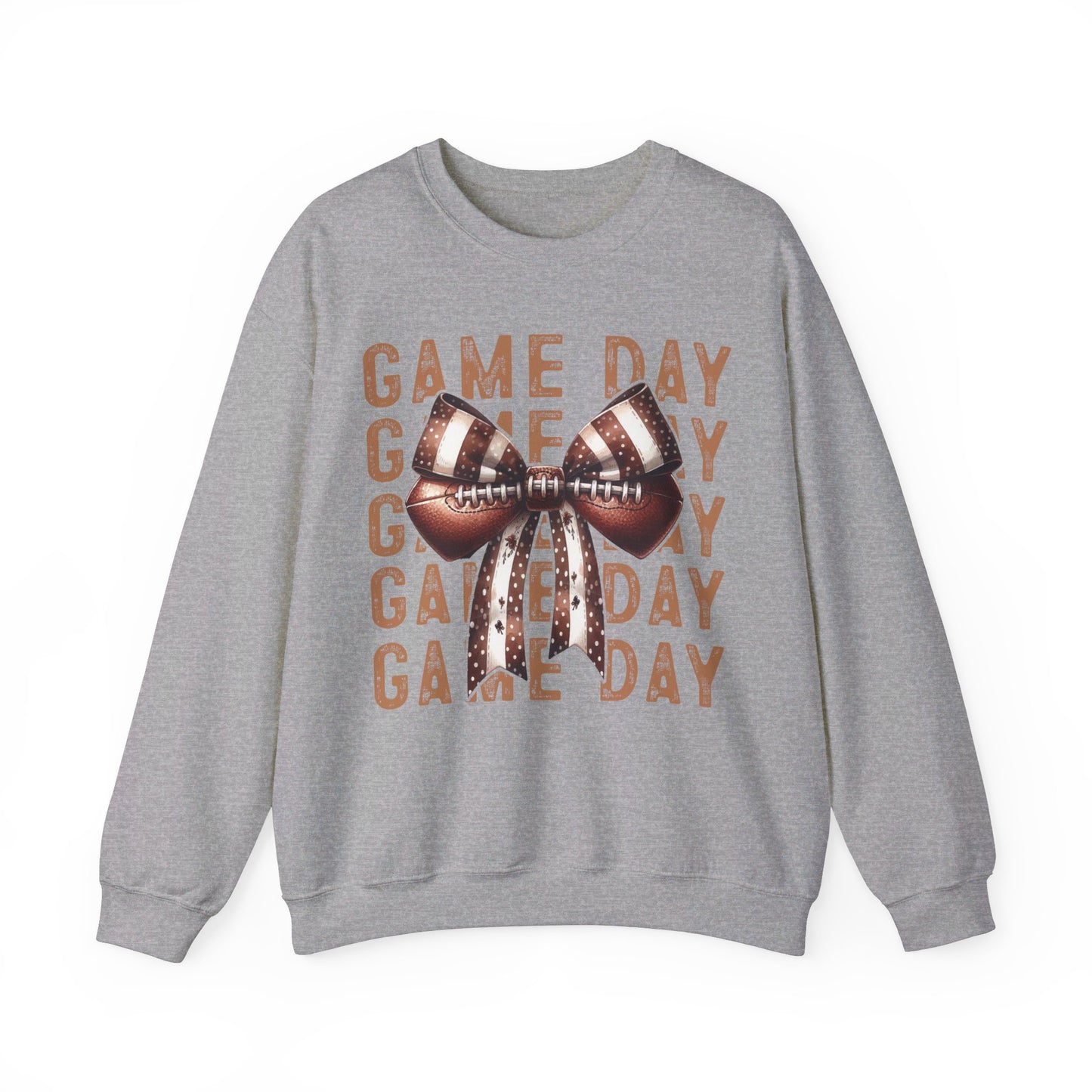 Game Day Football Bow - Unisex Heavy Blend™ Crewneck Sweatshirt