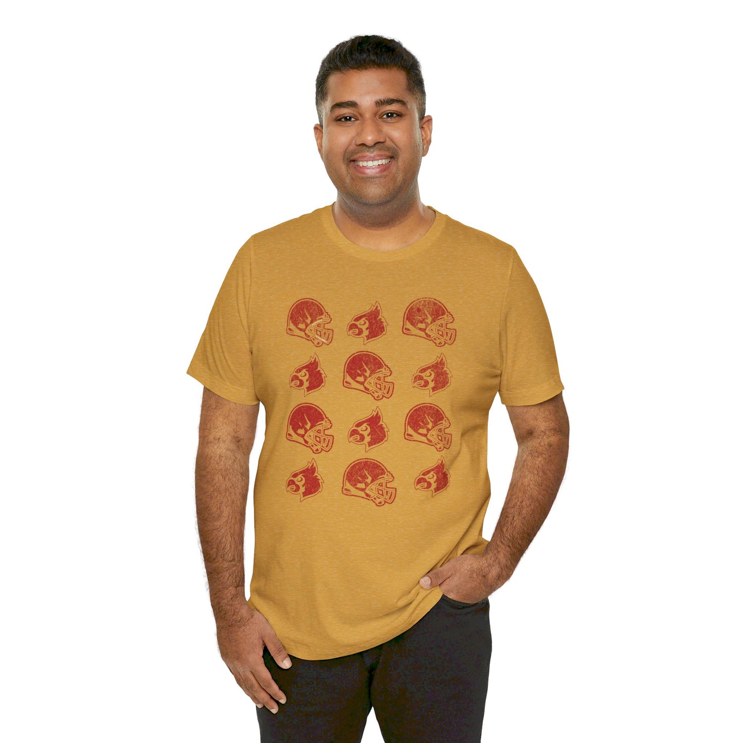 Vintage Helmets and Cardinals - Bella + Canvas Short Sleeve Tee