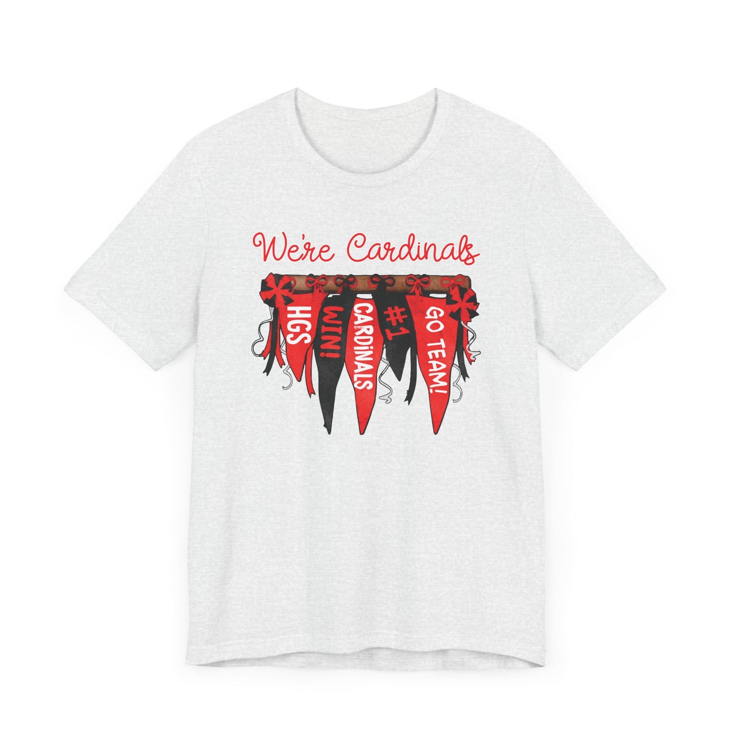 Cardinals Pennant Banner - Bella + Canvas Short Sleeve Tee