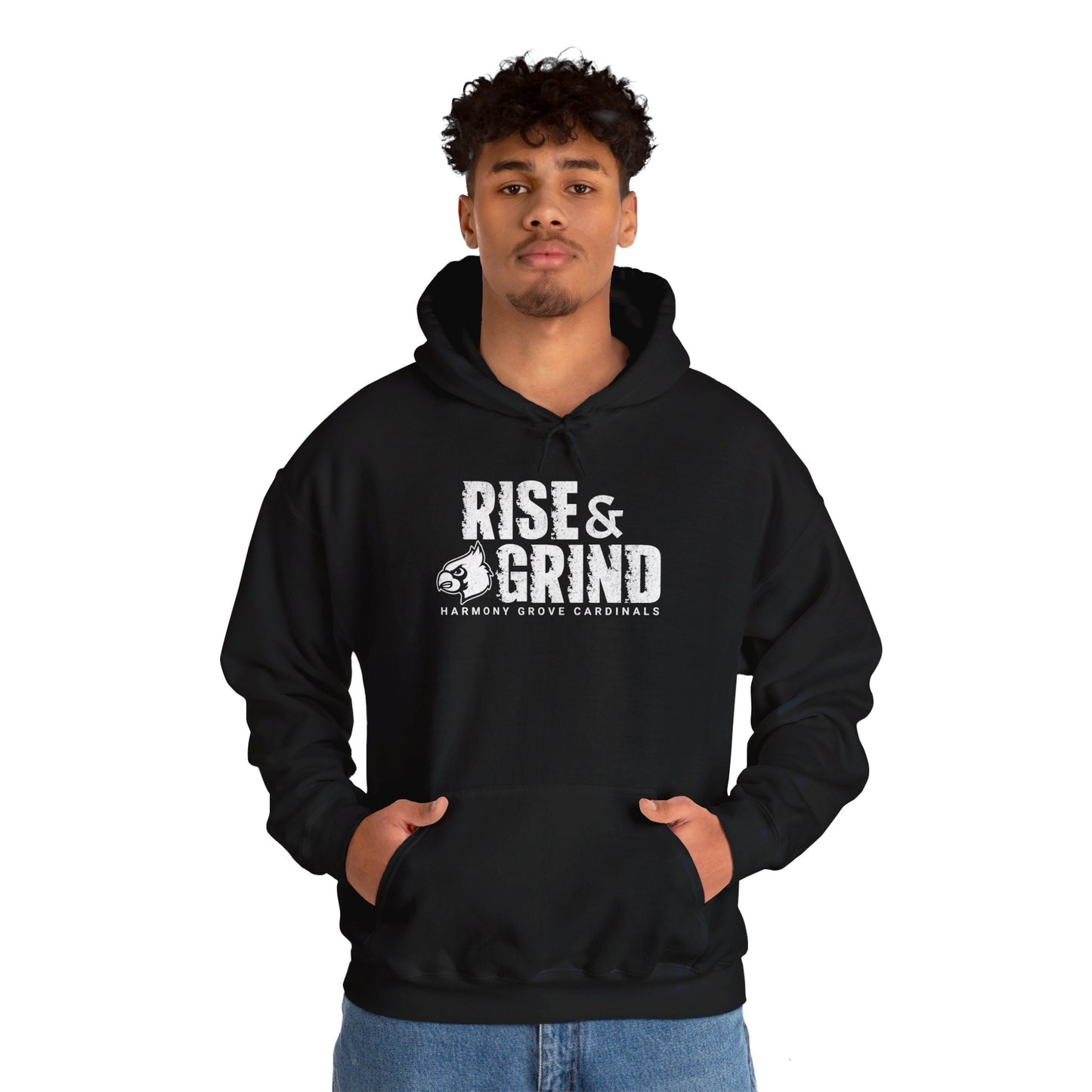 Vintage Cardinal Rise and Grind - Unisex Heavy Blend™ Hooded Sweatshirt