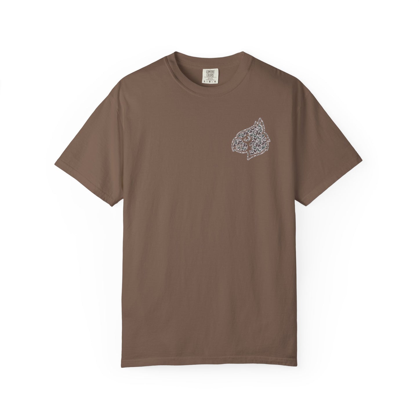 Old School Camo Cardinal Pocket + HG Cardinals - Comfort Colors T Shirt