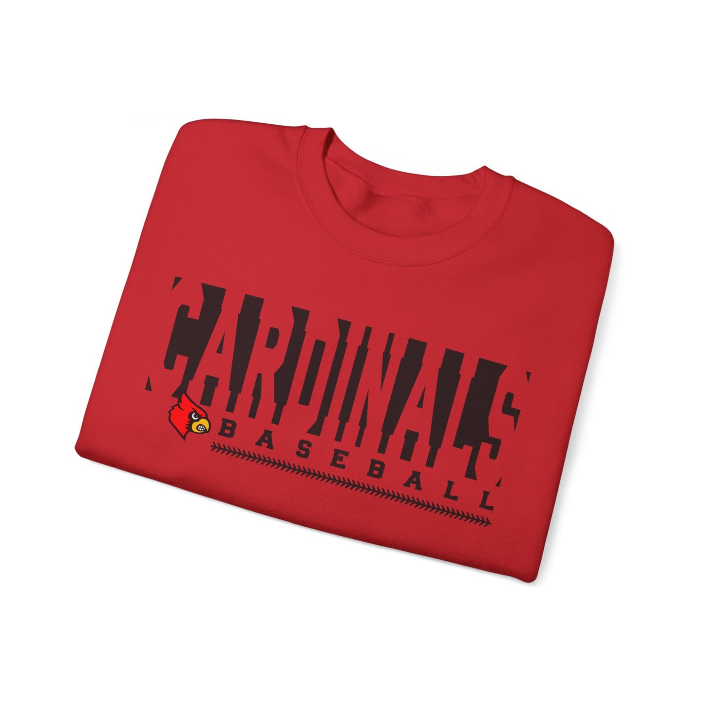 Cardinals Baseball Inset Text - Unisex Heavy Blend™ Crewneck Sweatshirt