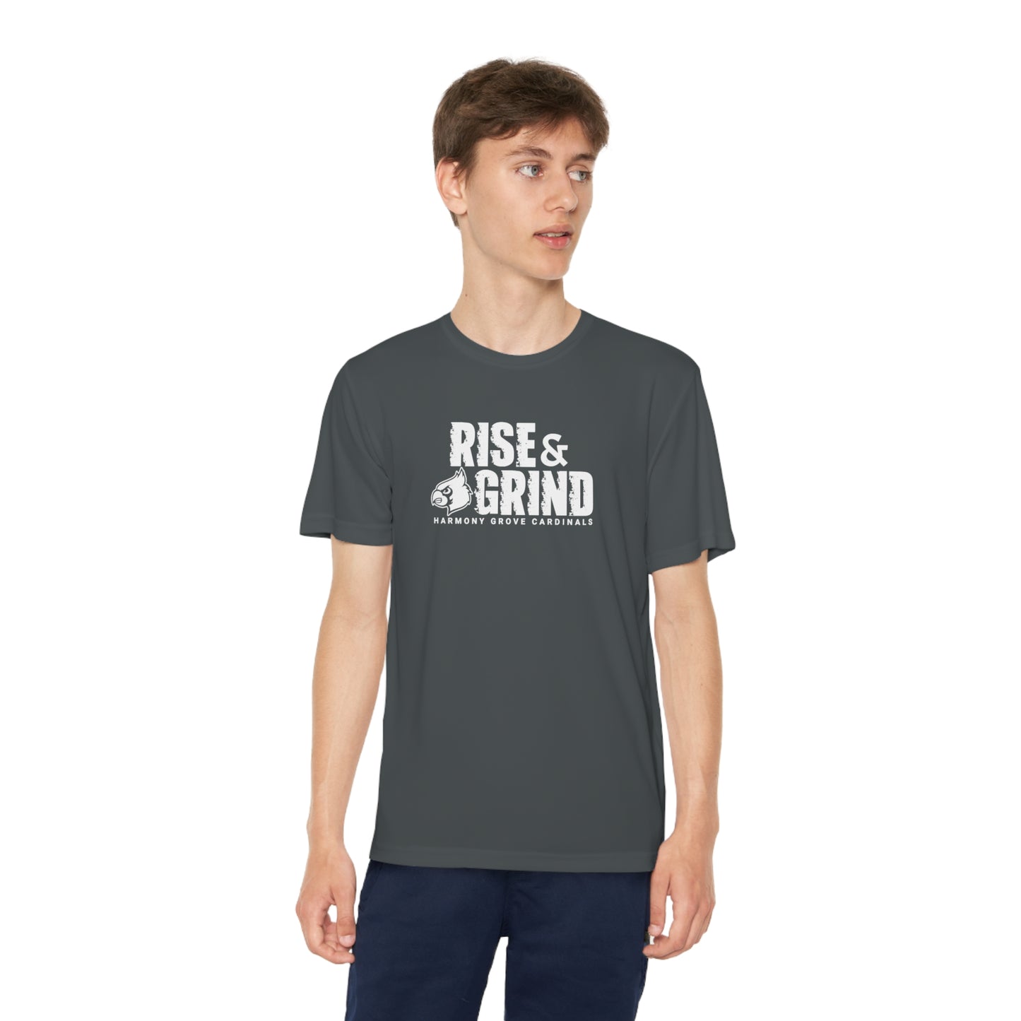 Vintage Rise and Grind - Youth Sport-Tek® Competitor™ Tee