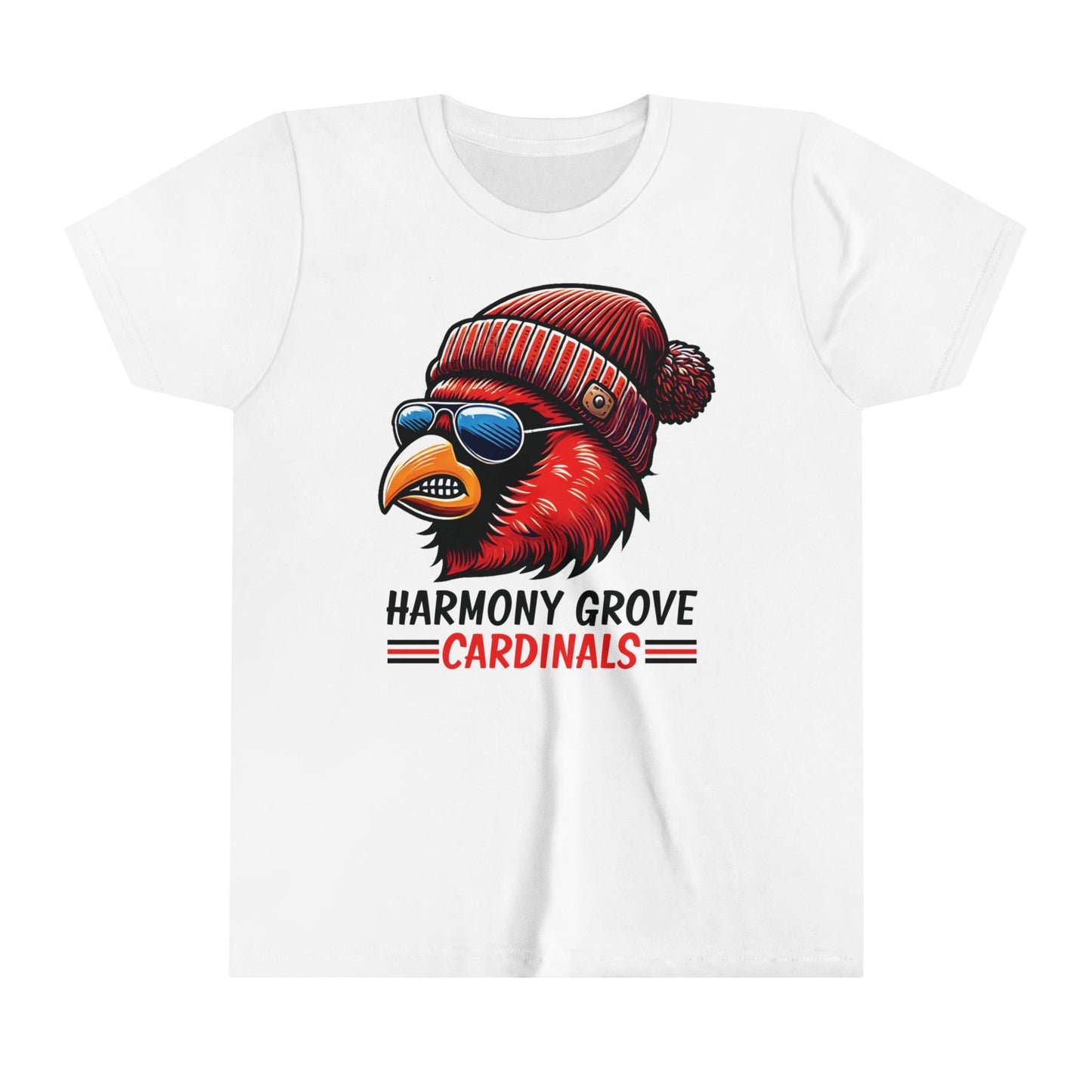 Hipster Harmony Grove Cardinal - Bella + Canvas Youth Tee