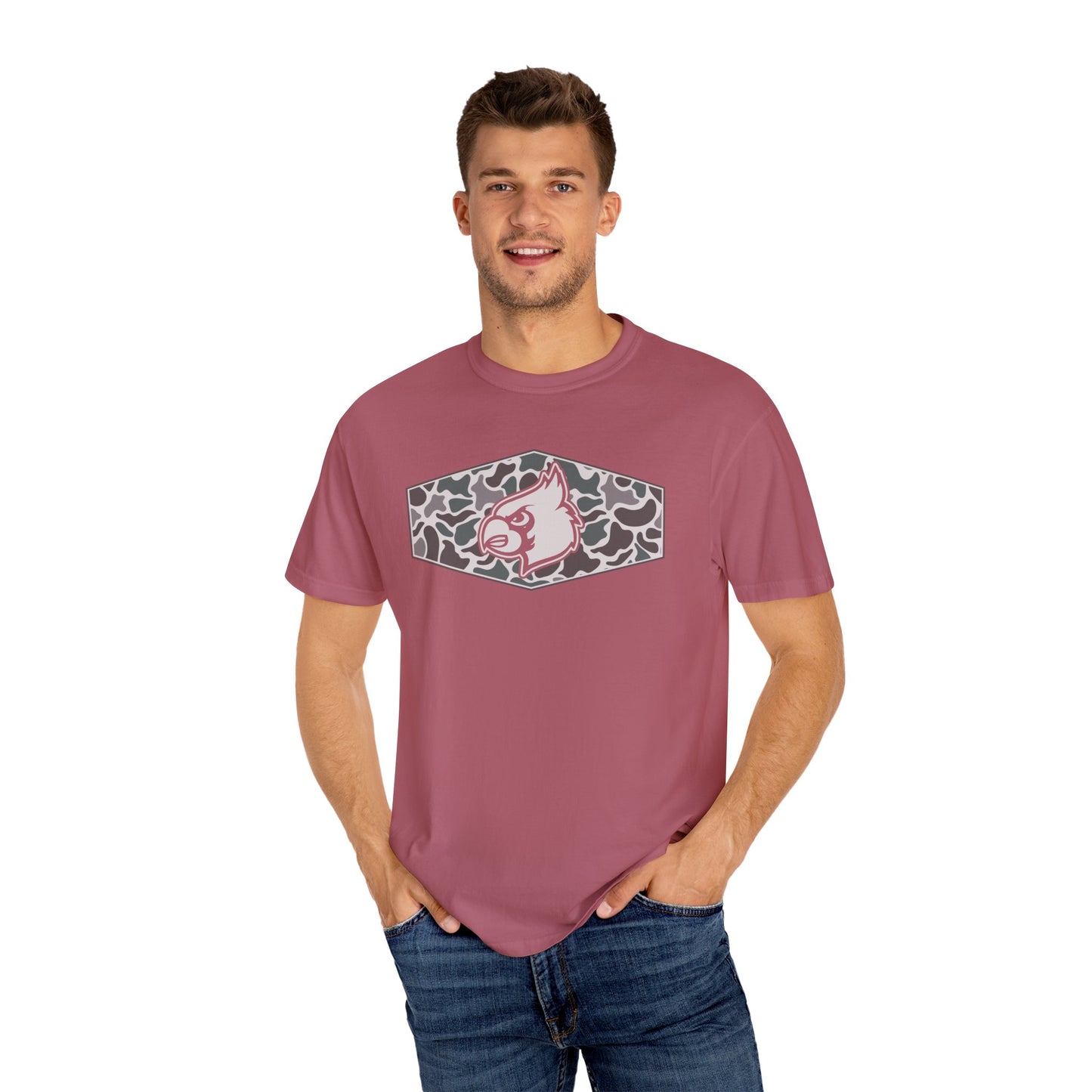 Old School Camo HG Cardinals Inset - Comfort Colors T Shirt