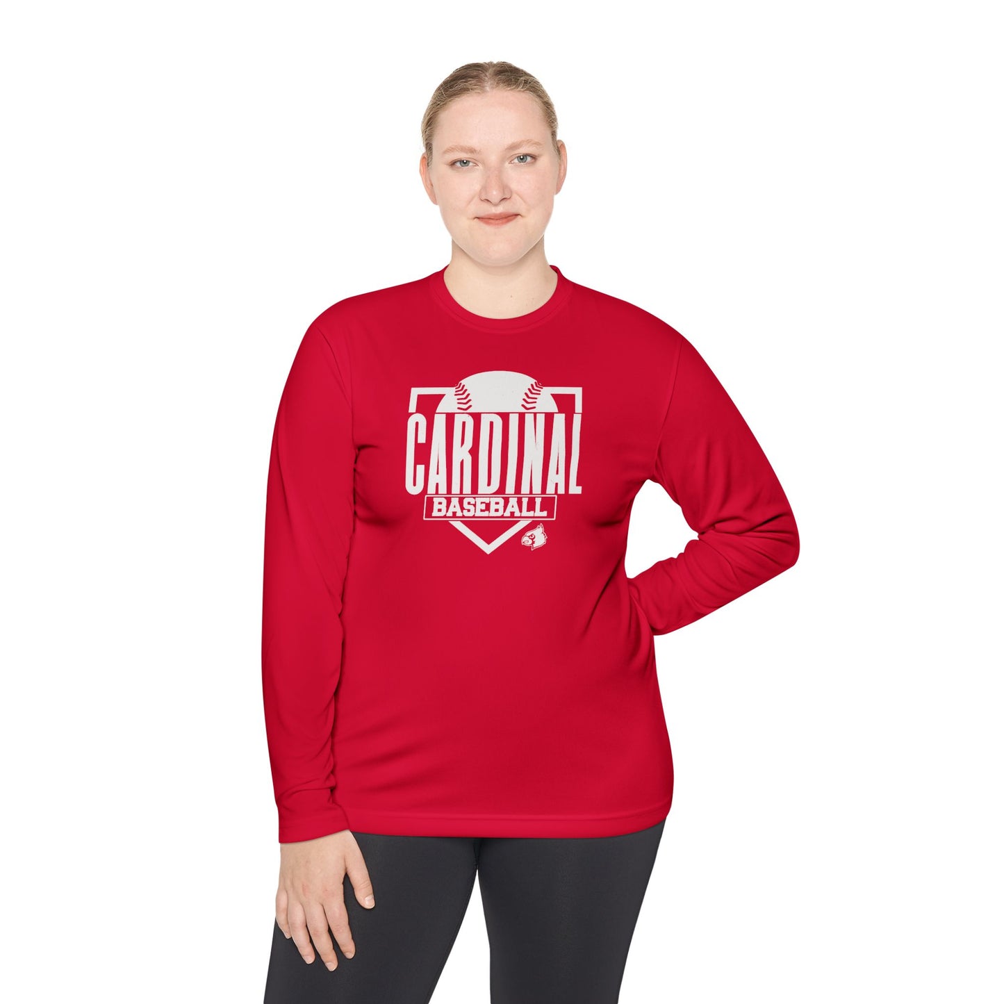Cardinal Baseball Plate - Dryfit Long Sleeve Tee