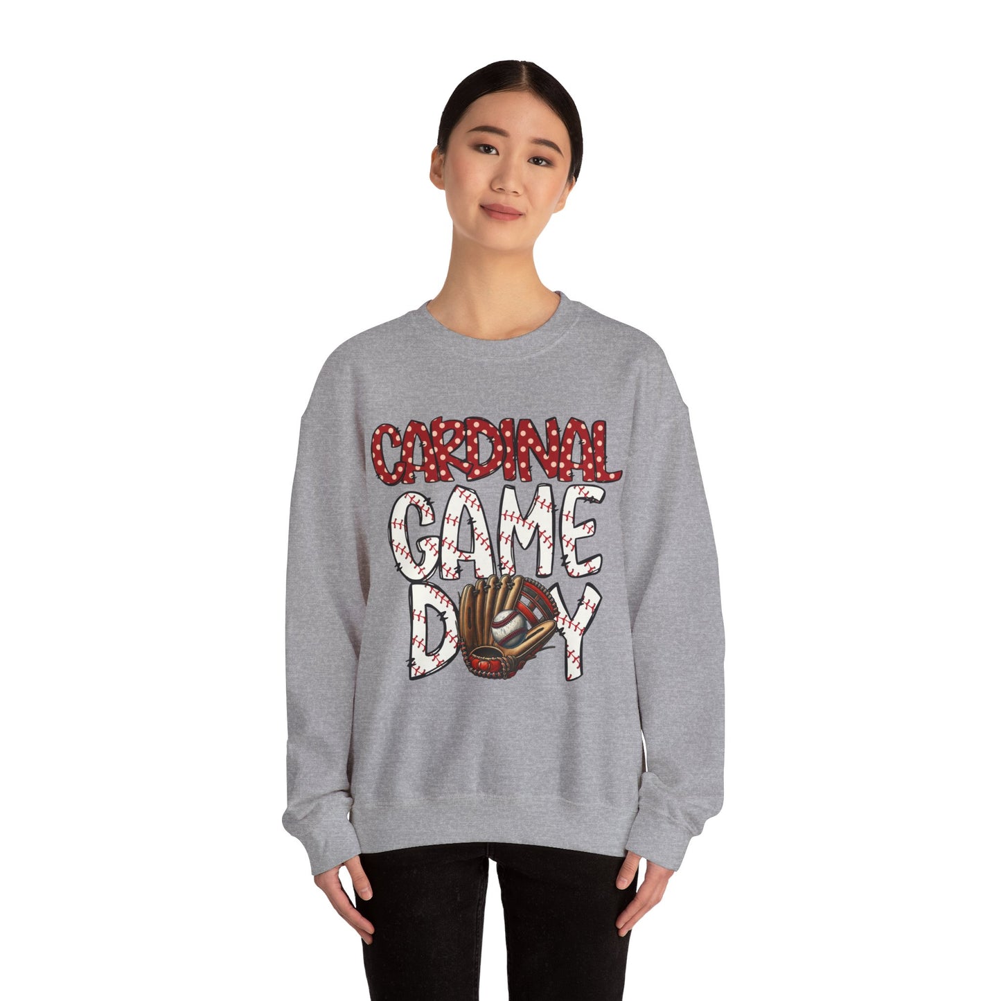 Cardinal Baseball Game Day - Unisex Heavy Blend™ Crewneck Sweatshirt