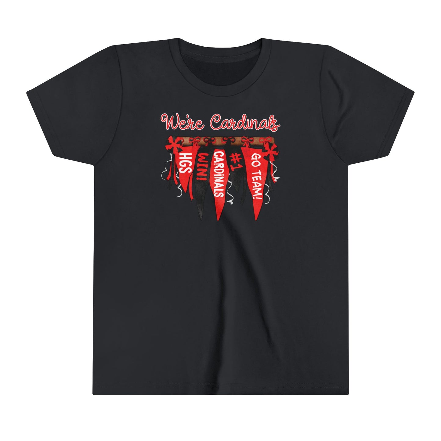 Cardinals Pennant Banner- Bella + Canvas Youth Tee