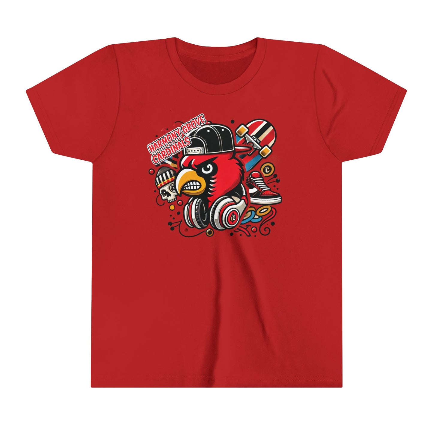 Skater Harmony Grove Cardinal - Bella + Canvas Youth Tee