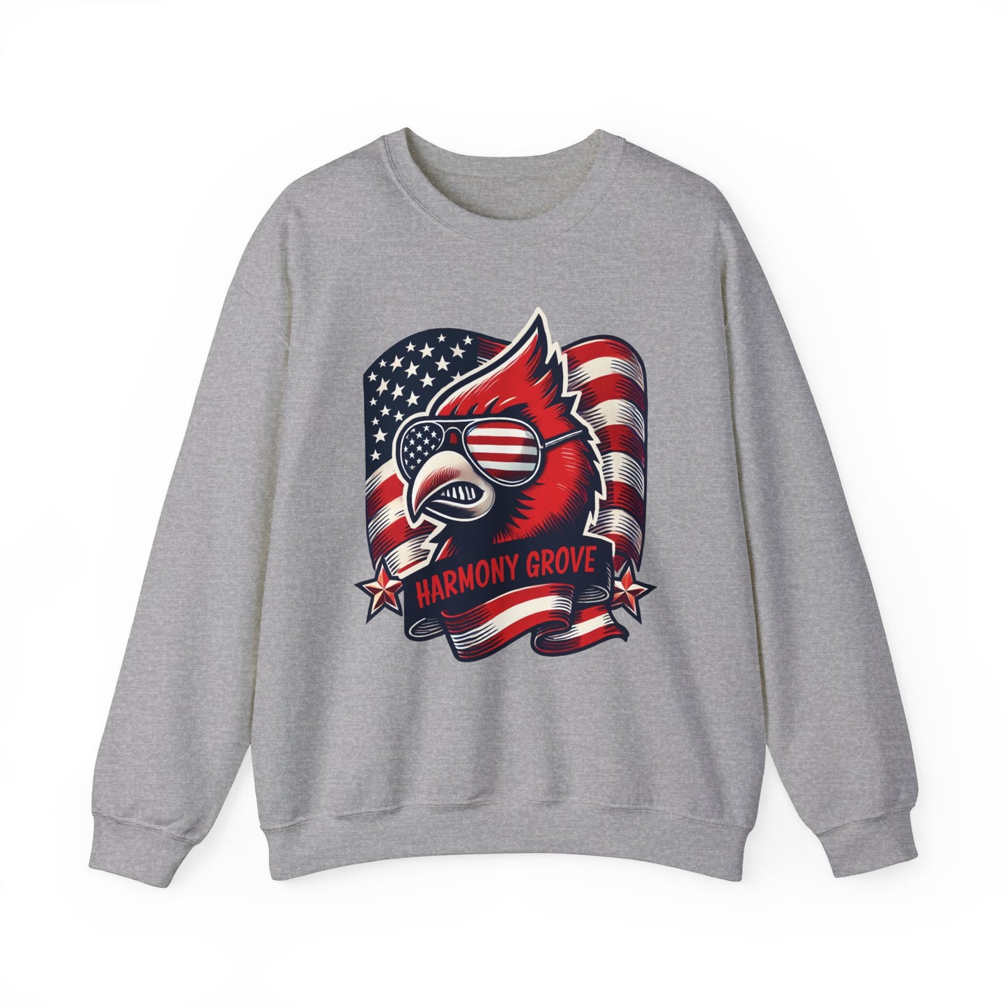 Patriotic Harmony Grove Cardinals - Unisex Heavy Blend™ Crewneck Sweatshirt