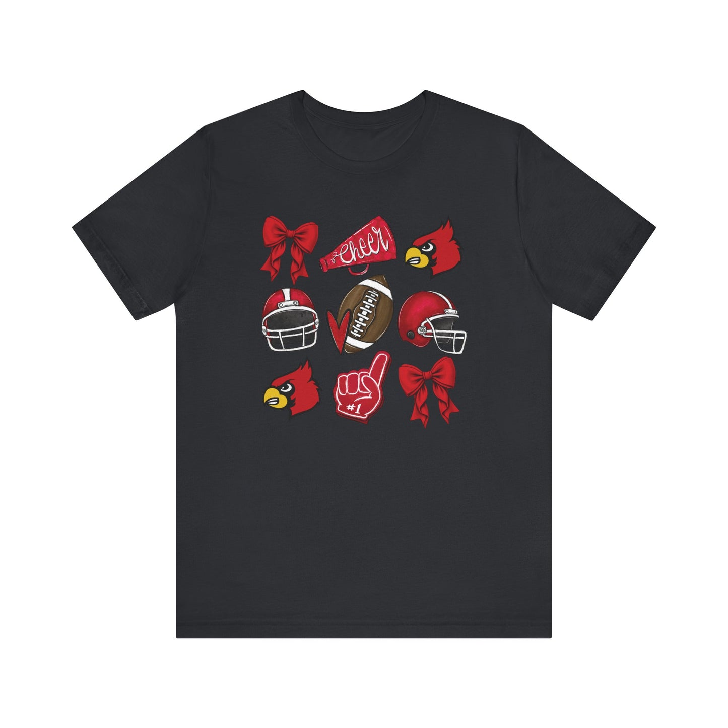 Football and Cheer Coquette - Bella + Canvas Short Sleeve Tee