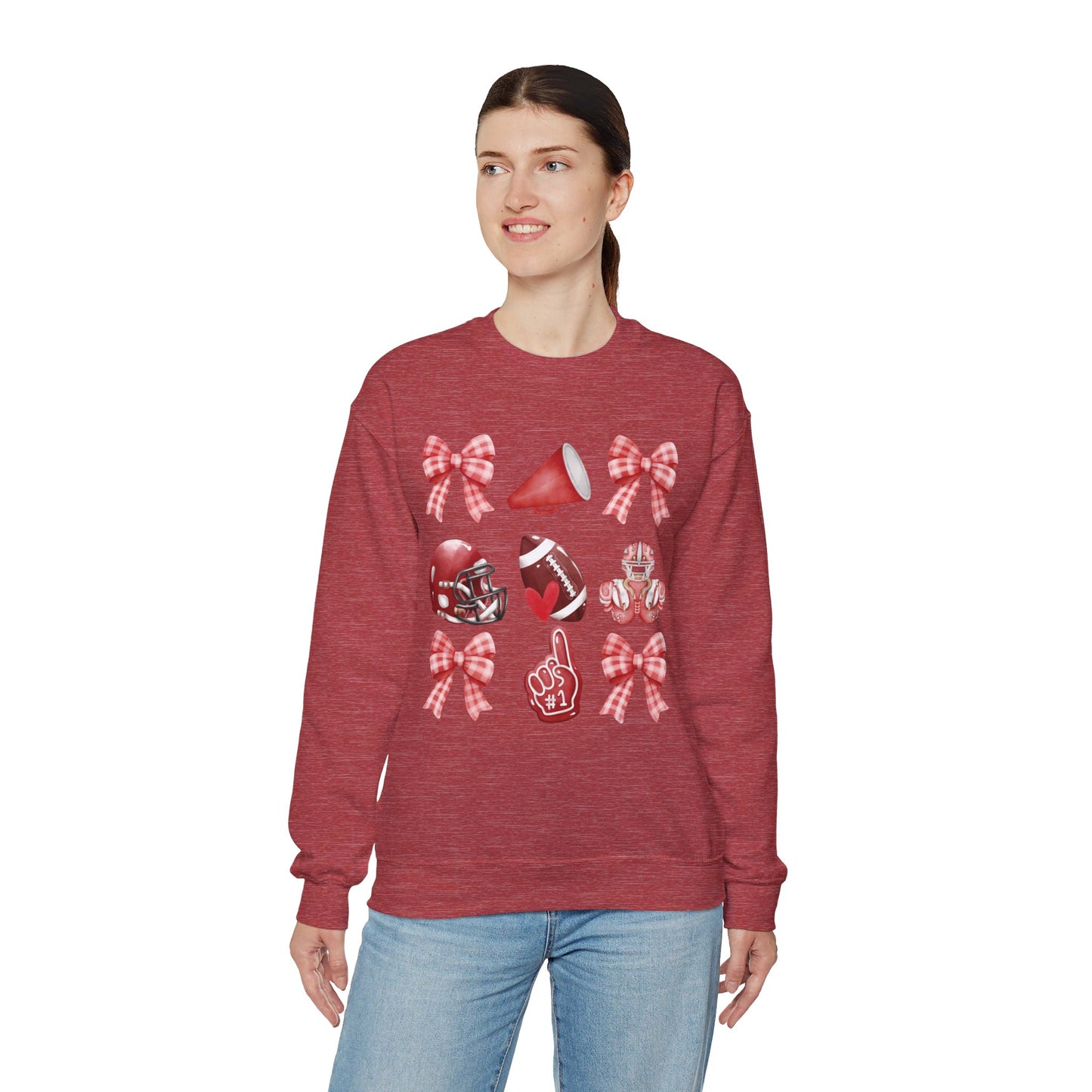 Football Coquette - Unisex Heavy Blend™ Crewneck Sweatshirt