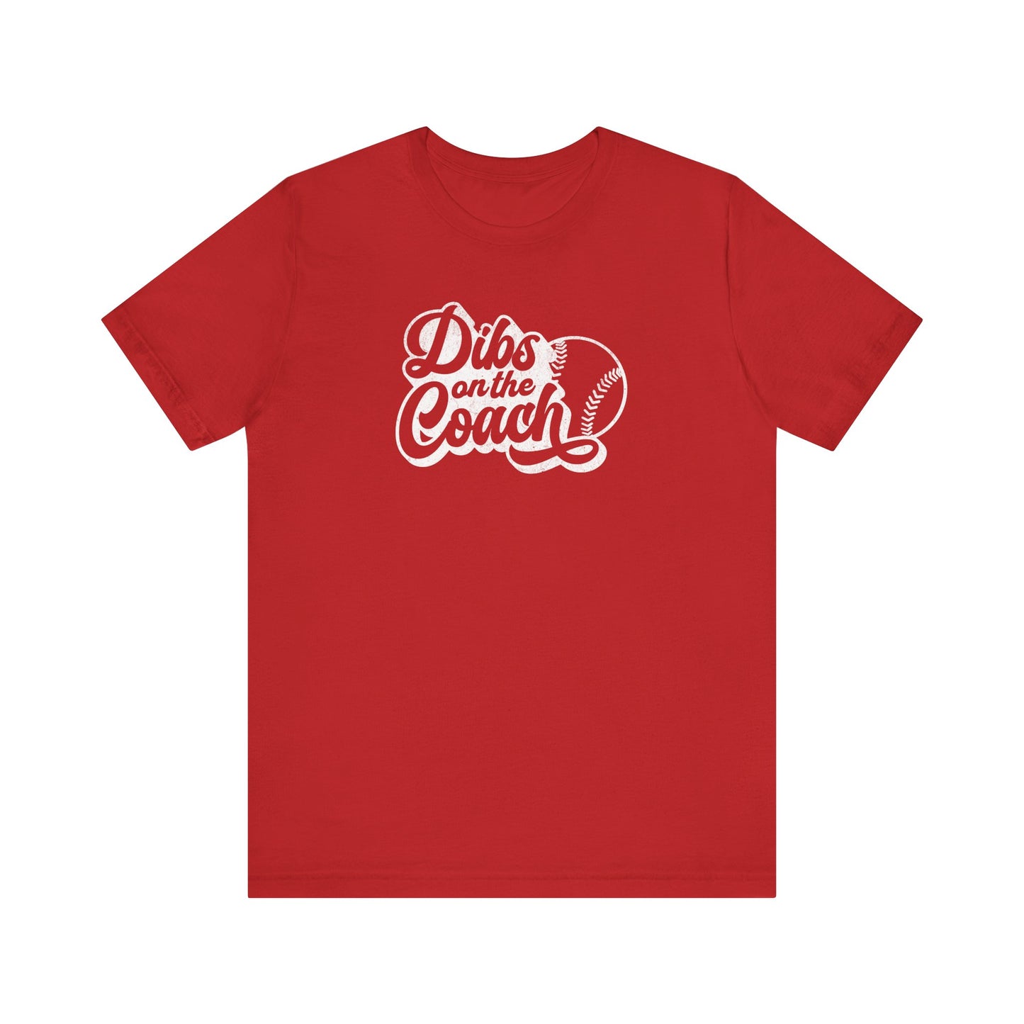 Vintage Dibs on the Coach Baseball - Bella + Canvas Short Sleeve Tee