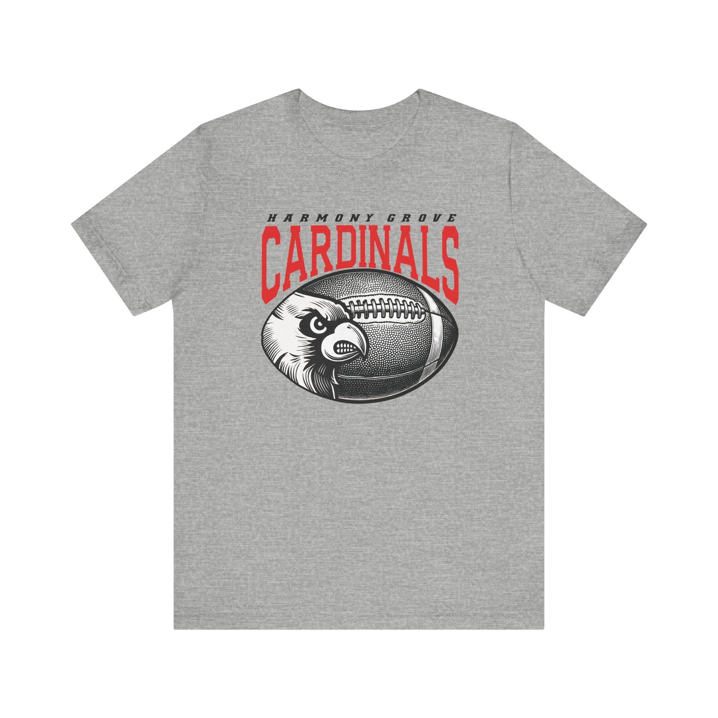 HG Cardinals Football Mascot Inset - Bella + Canvas Short Sleeve Tee