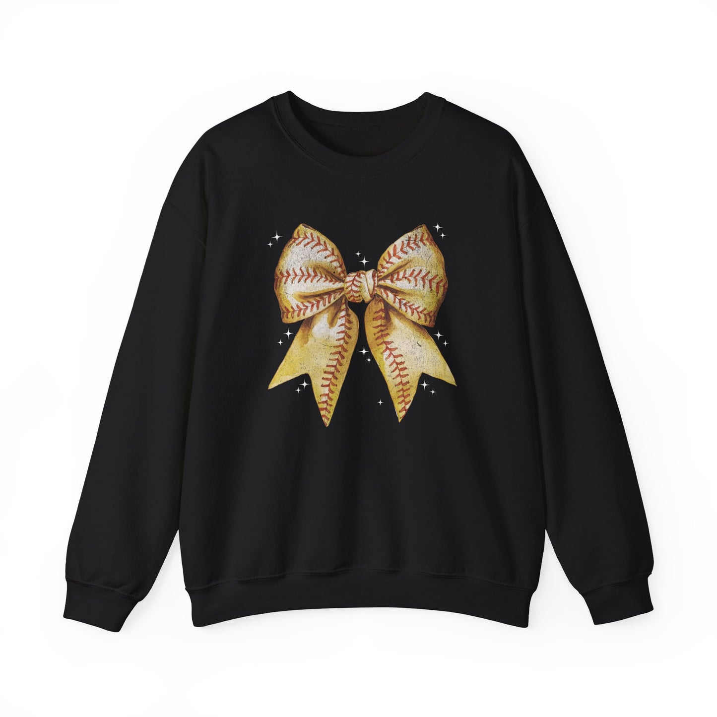Game Day Softball Coquette Bow - Unisex Heavy Blend™ Crewneck Sweatshirt