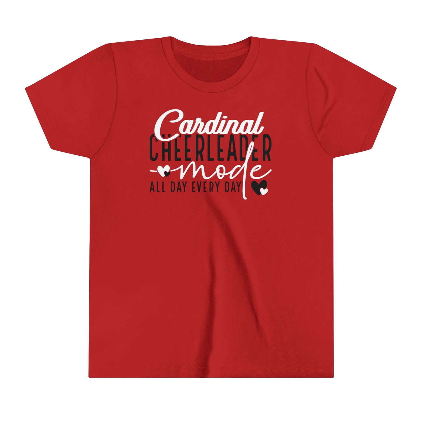 Cardinal Cheerleader Mode - Bella + Canvas Youth Tee