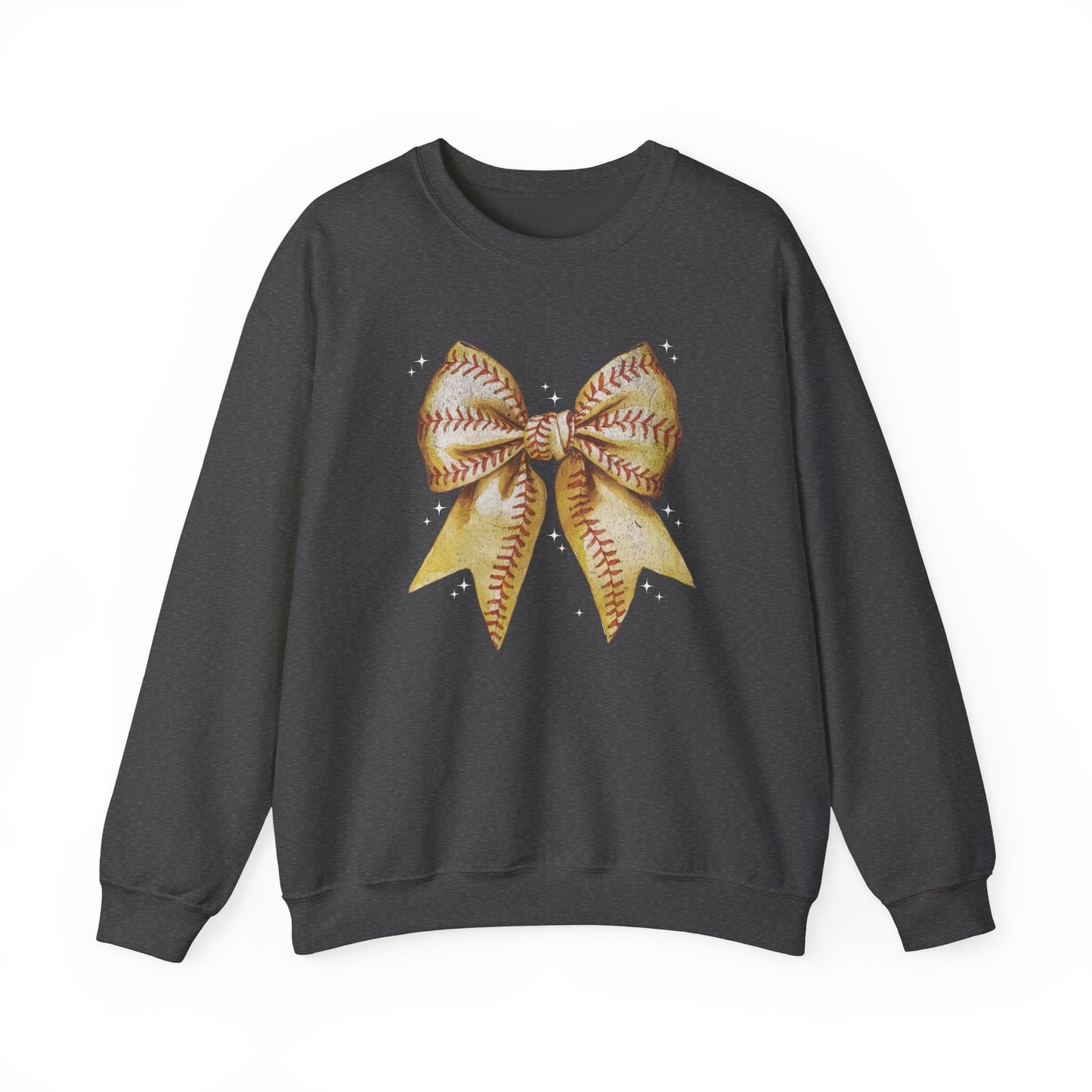 Game Day Softball Coquette Bow - Unisex Heavy Blend™ Crewneck Sweatshirt