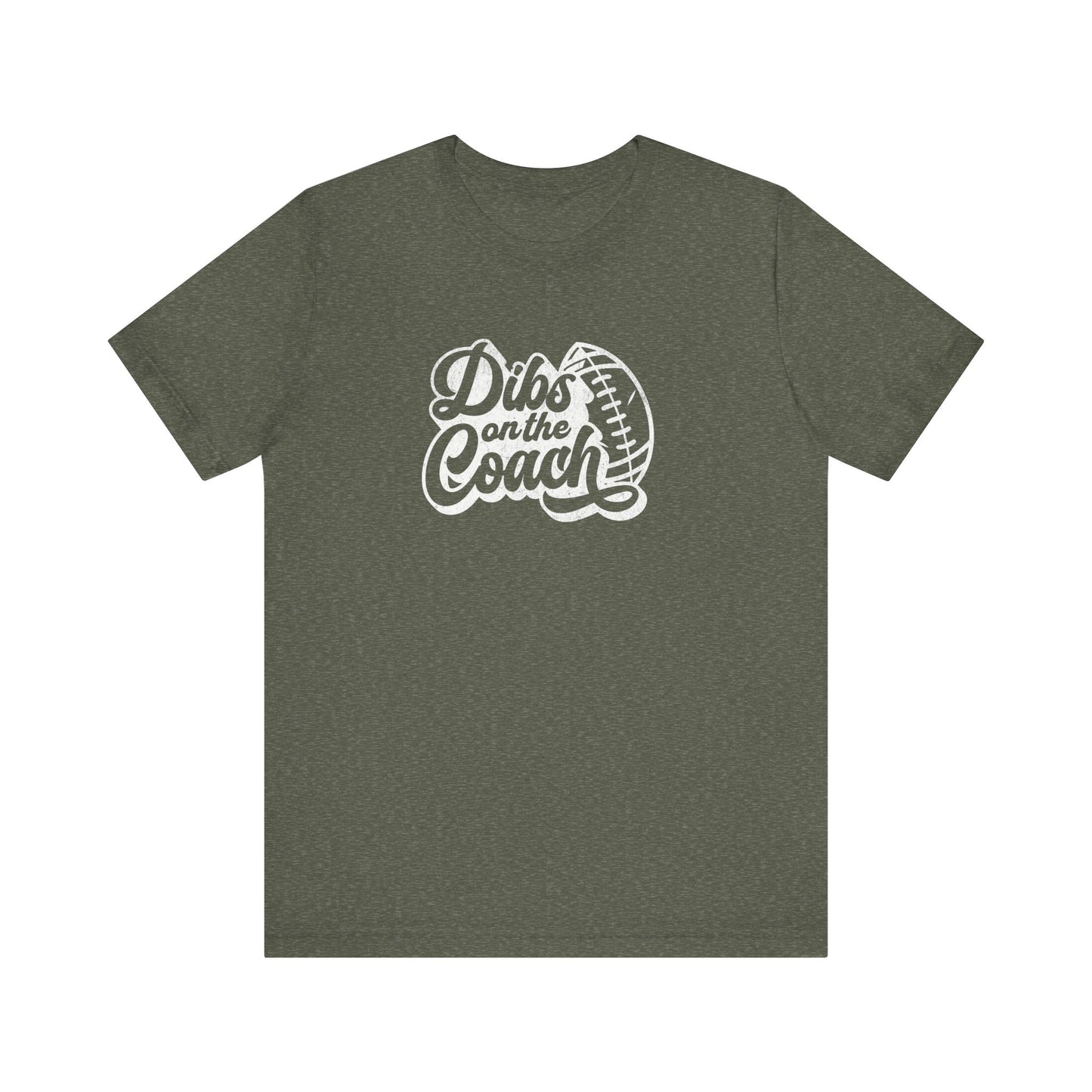 Vintage Dibs on the Coach Football - Bella + Canvas Short Sleeve Tee