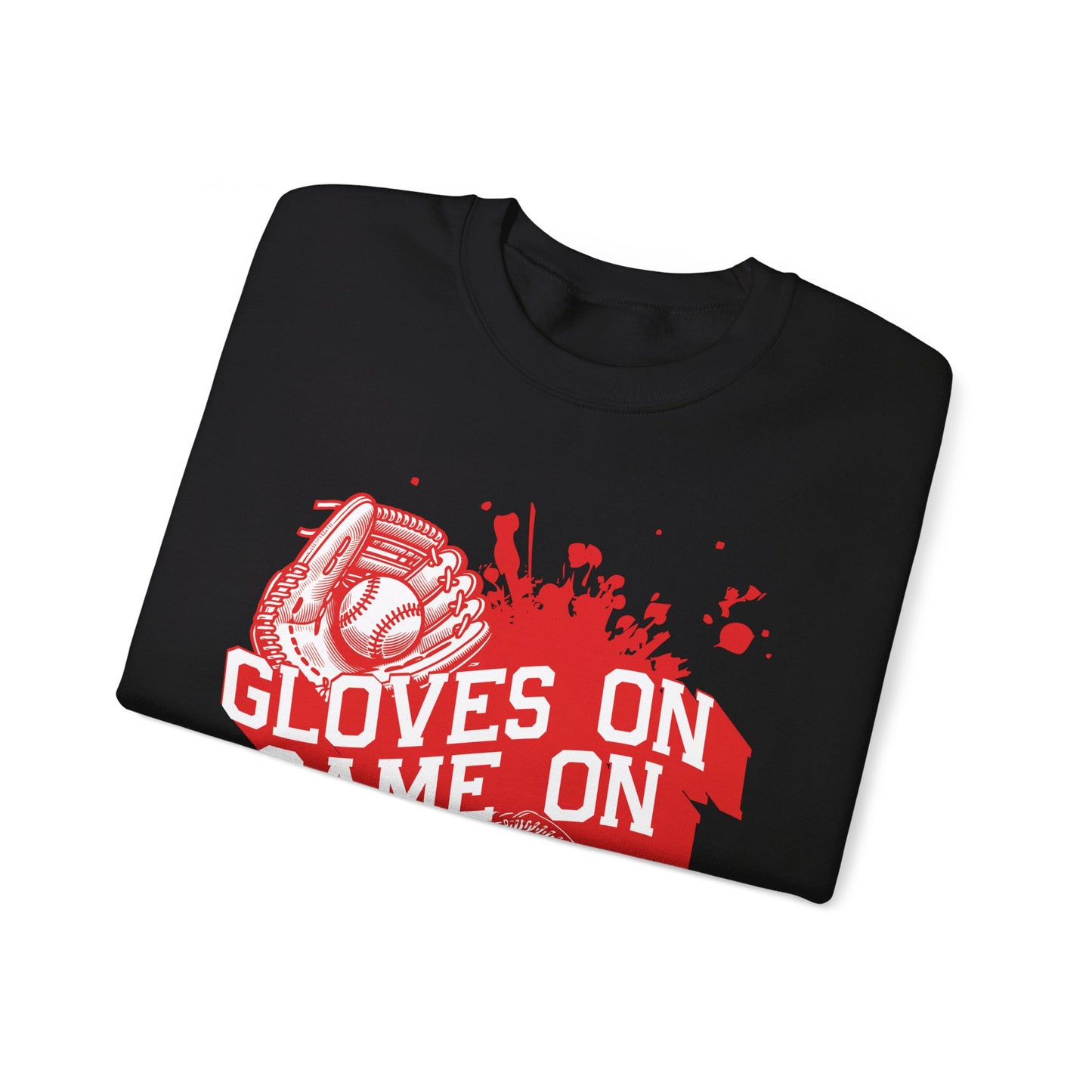 Gloves on Game On Softball and Baseball - Unisex Heavy Blend™ Crewneck Sweatshirt