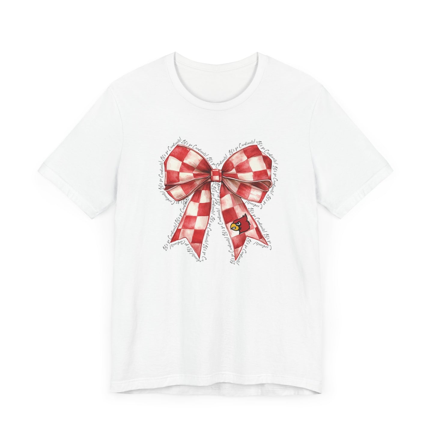 Let's go Cardinals Coquette Bow - Bella + Canvas Short Sleeve Tee