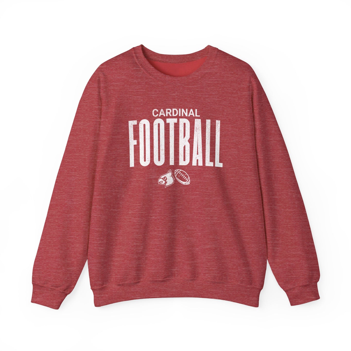 Vintage Cardinal Football - Unisex Heavy Blend™ Crewneck Sweatshirt