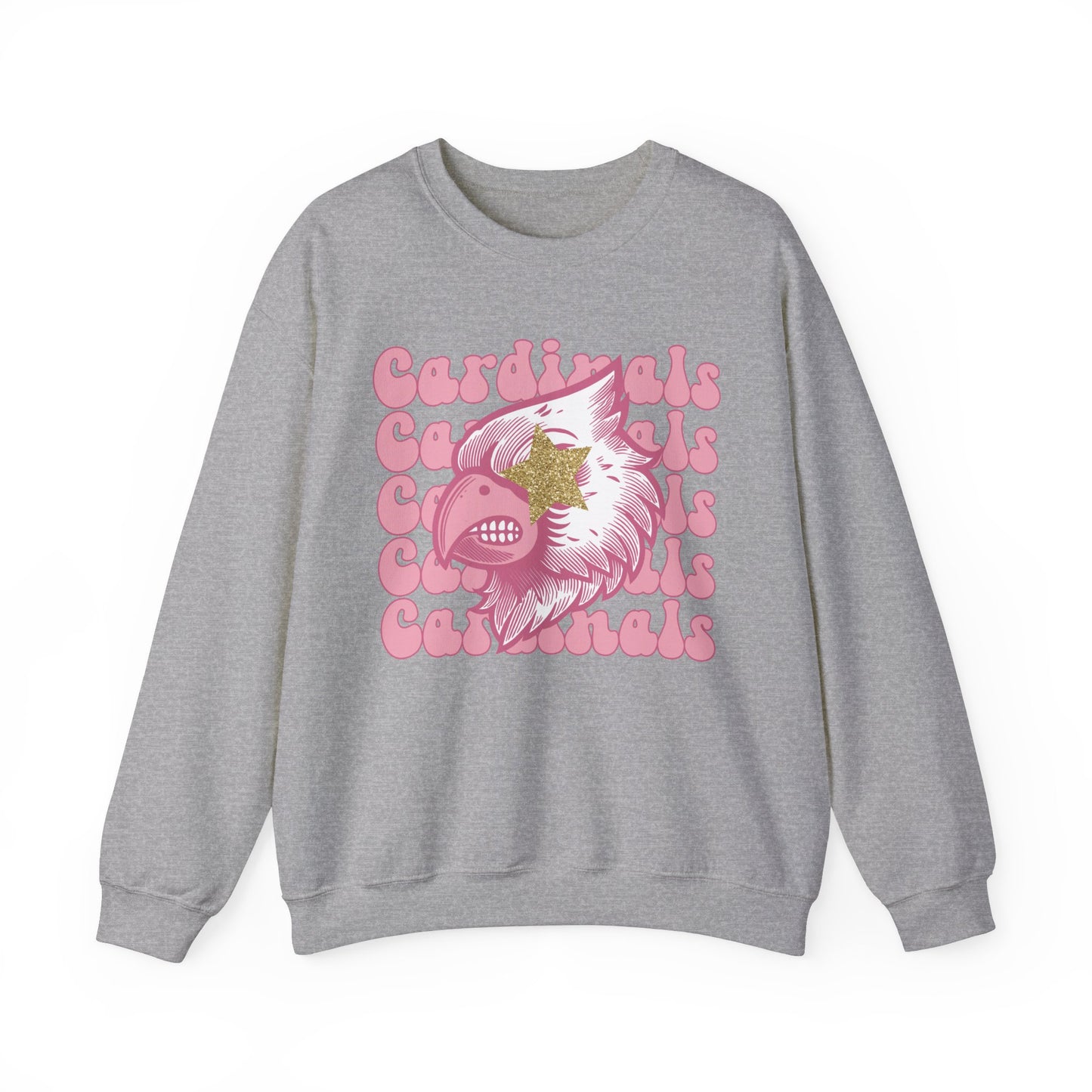Pink Cardinals Star Eyes - Unisex Heavy Blend™ Crewneck Sweatshirt