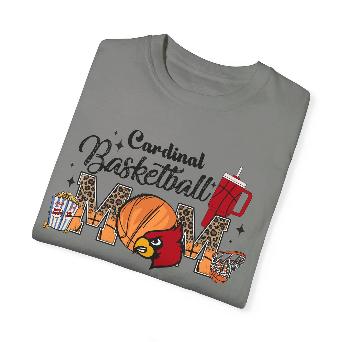 Cardinal Basketball Mom - Comfort Colors T-shirt