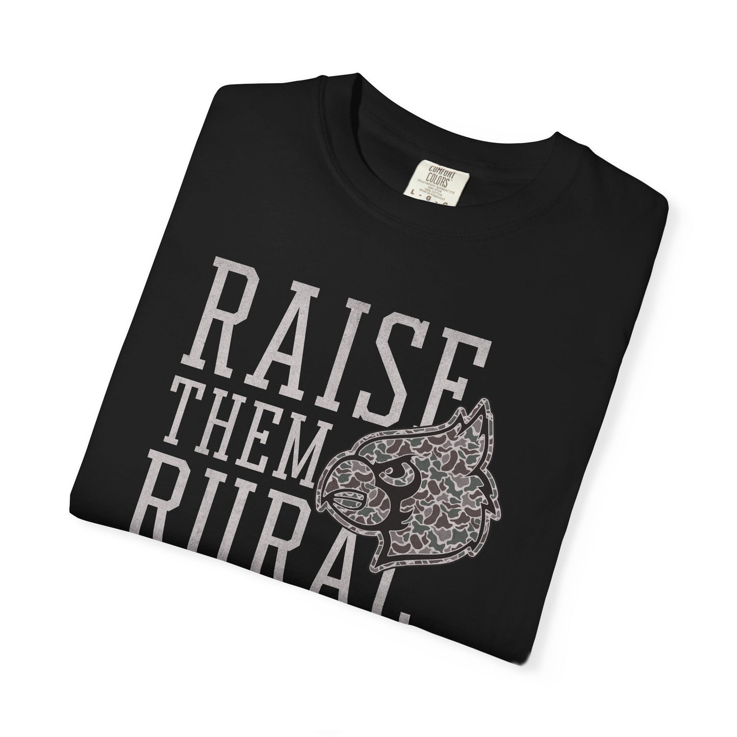Old School Camo Raise them Rural Cardinal - Comfort Colors T Shirt