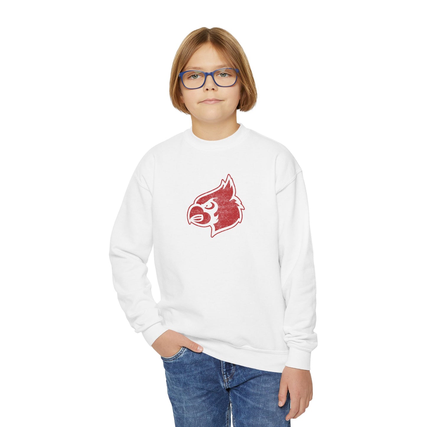 Vintage Cardinals + HGS - Youth Crew Sweatshirt
