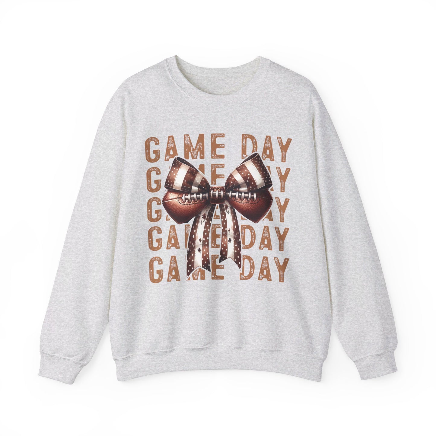 Game Day Football Bow - Unisex Heavy Blend™ Crewneck Sweatshirt