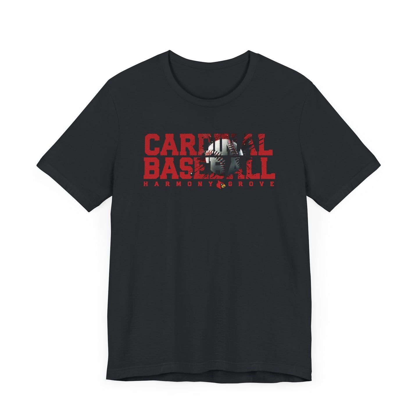Cardinal Baseball Harmony Grove - Bella + Canvas Short Sleeve Tee
