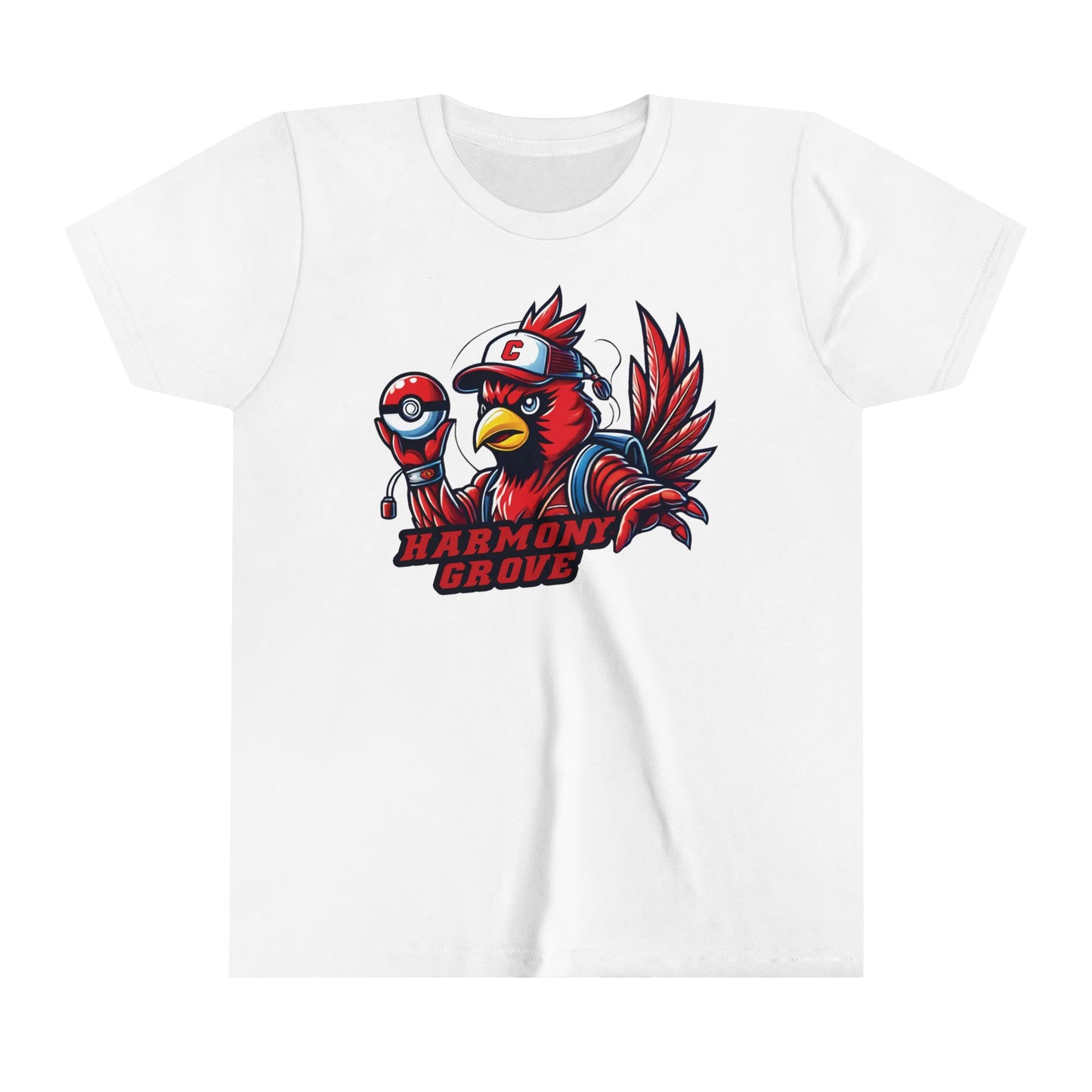 Cartoon Harmony Grove Cardinal - Bella + Canvas Youth Tee