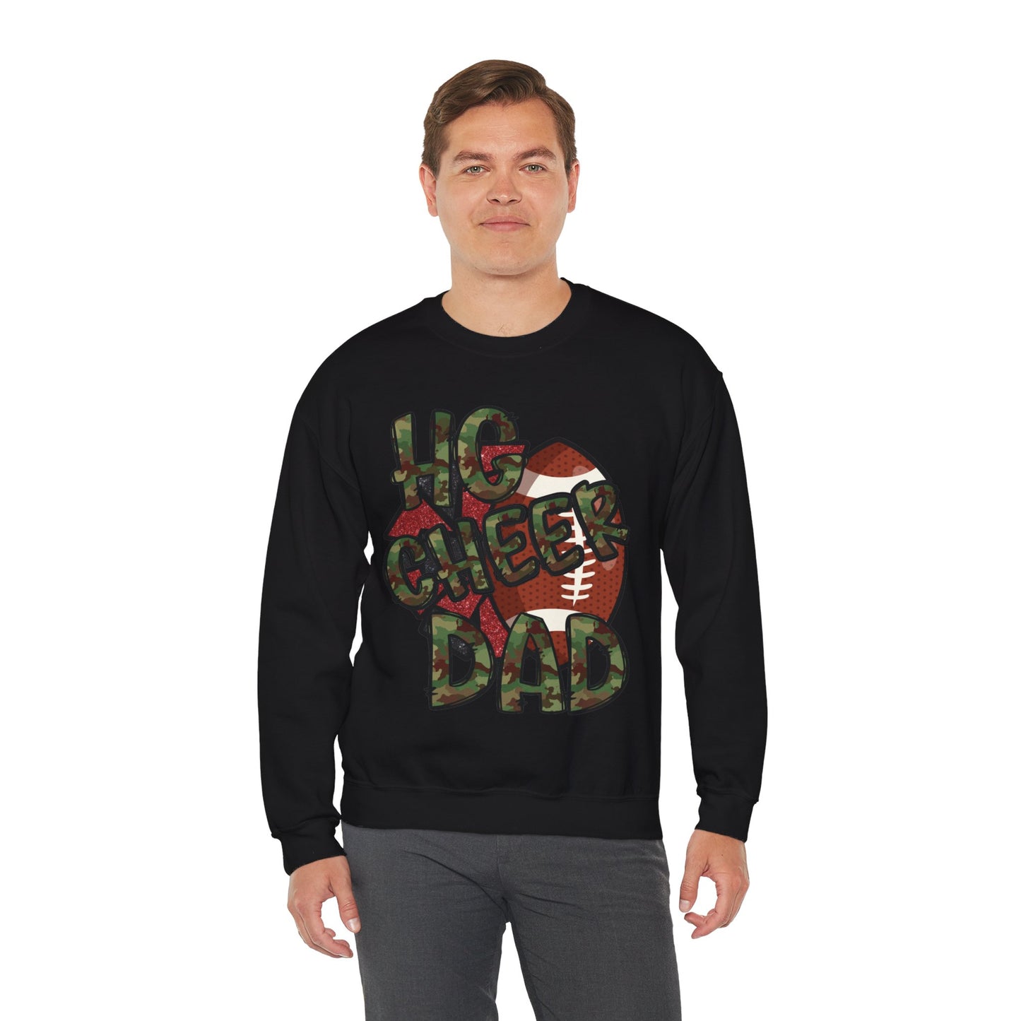 HG Cheer Dad - Unisex Heavy Blend™ Crewneck Sweatshirt