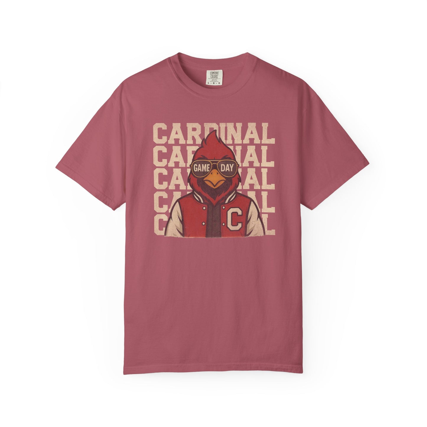 Cardinal Game Day Distressed - Comfort Colors T Shirt