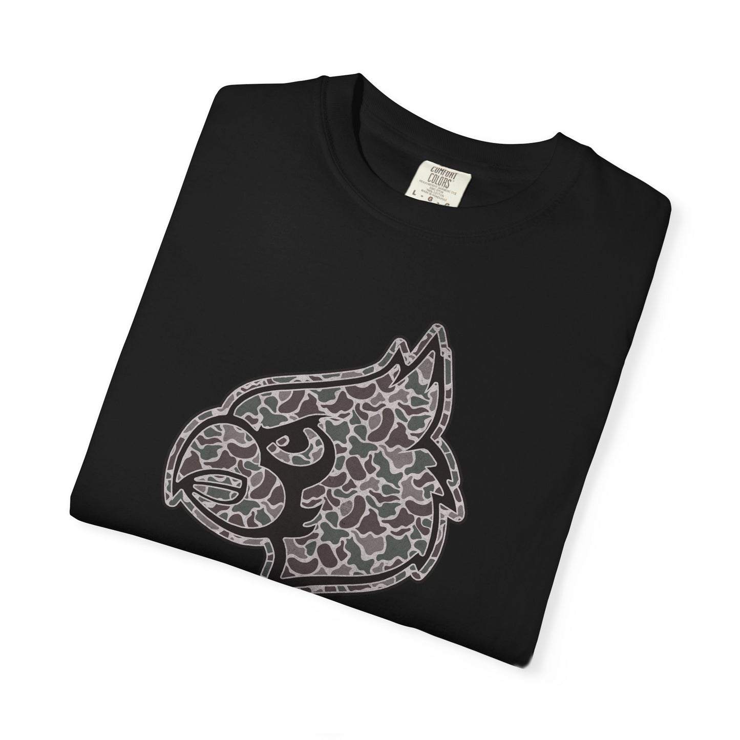 Old School Camo Cardinal Mascot - Comfort Colors T Shirt