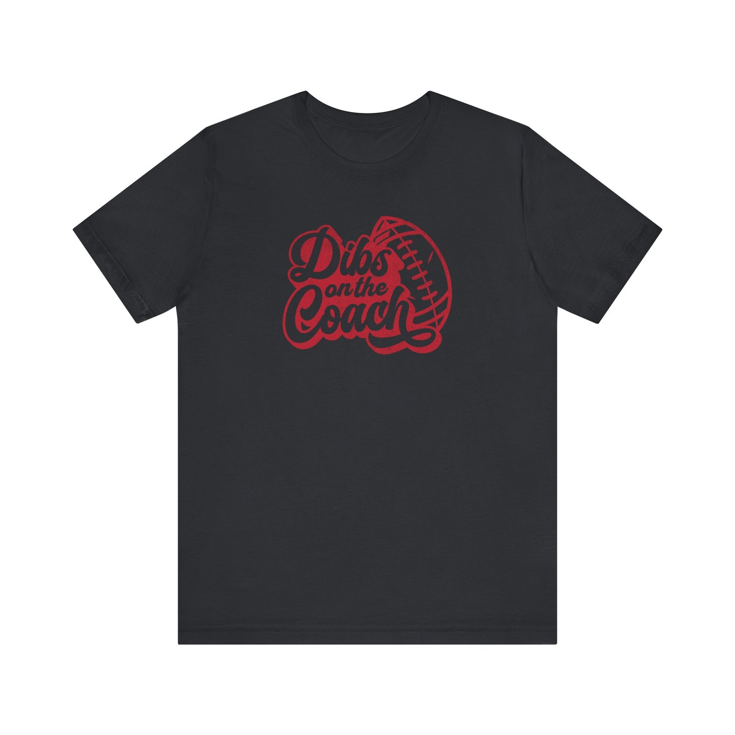 Vintage Dibs on the Coach Football - Bella + Canvas Short Sleeve Tee