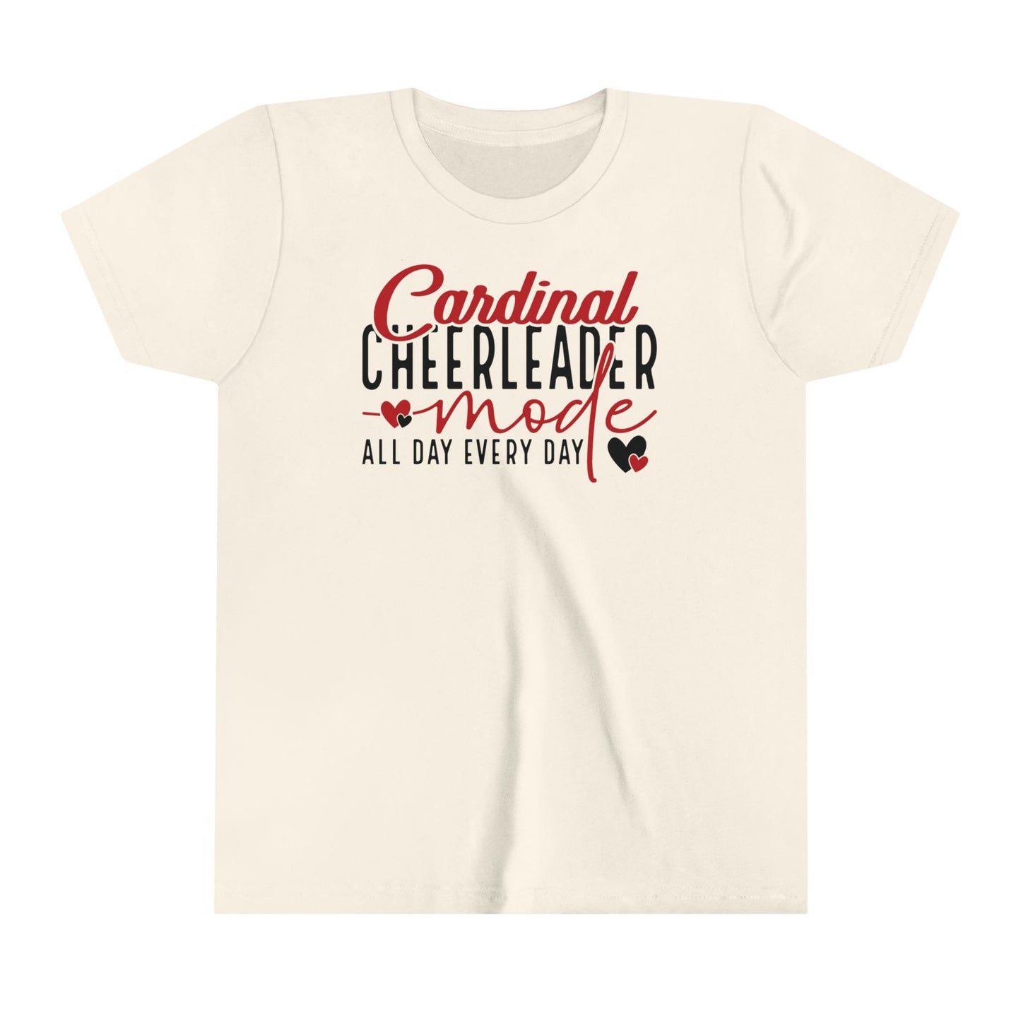 Cardinal Cheerleader Mode - Bella + Canvas Youth Tee