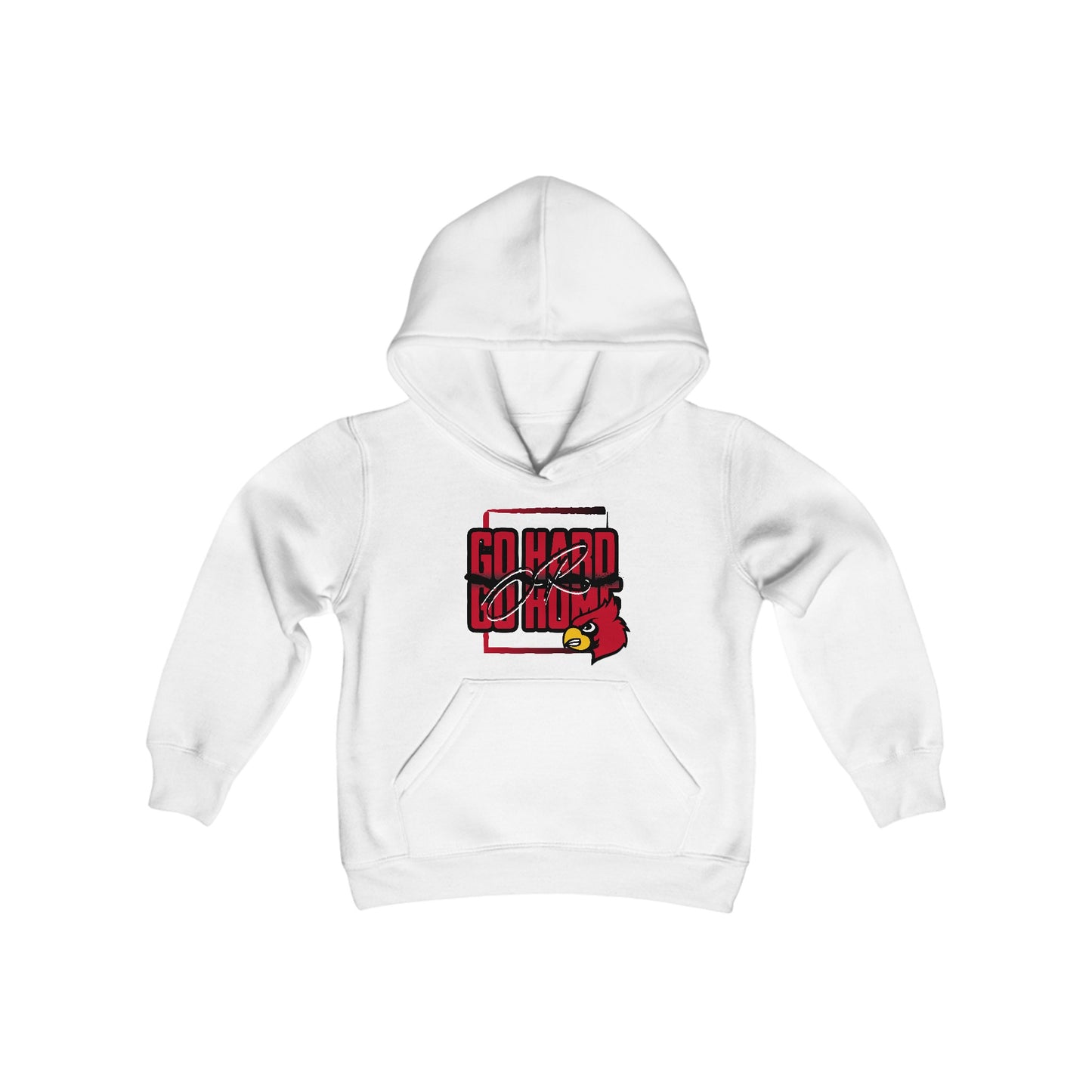Go Hard or Go Home Cardinal - Youth Heavy Blend Hooded Sweatshirt