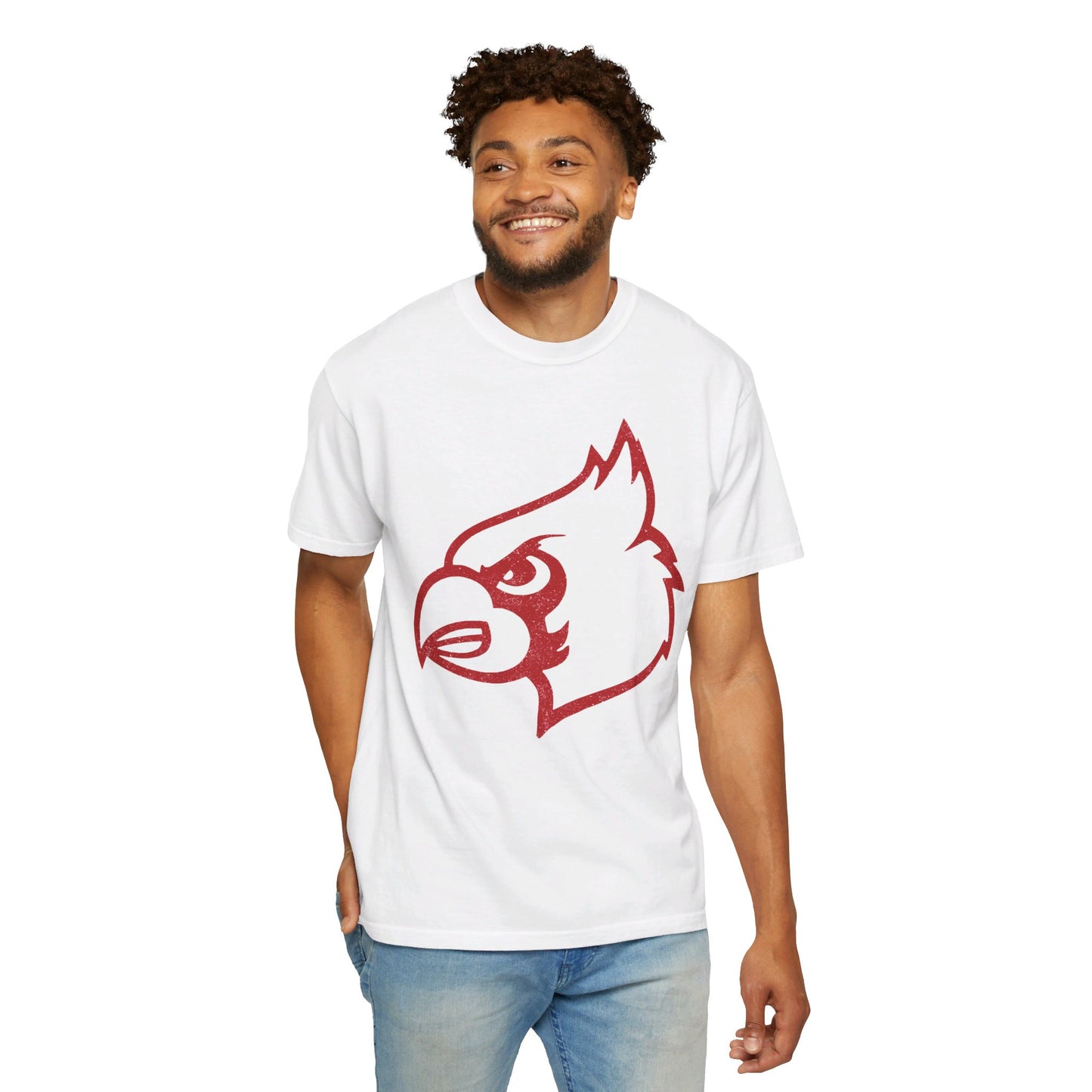 Distressed Cardinal - Comfort Colors T-shirt
