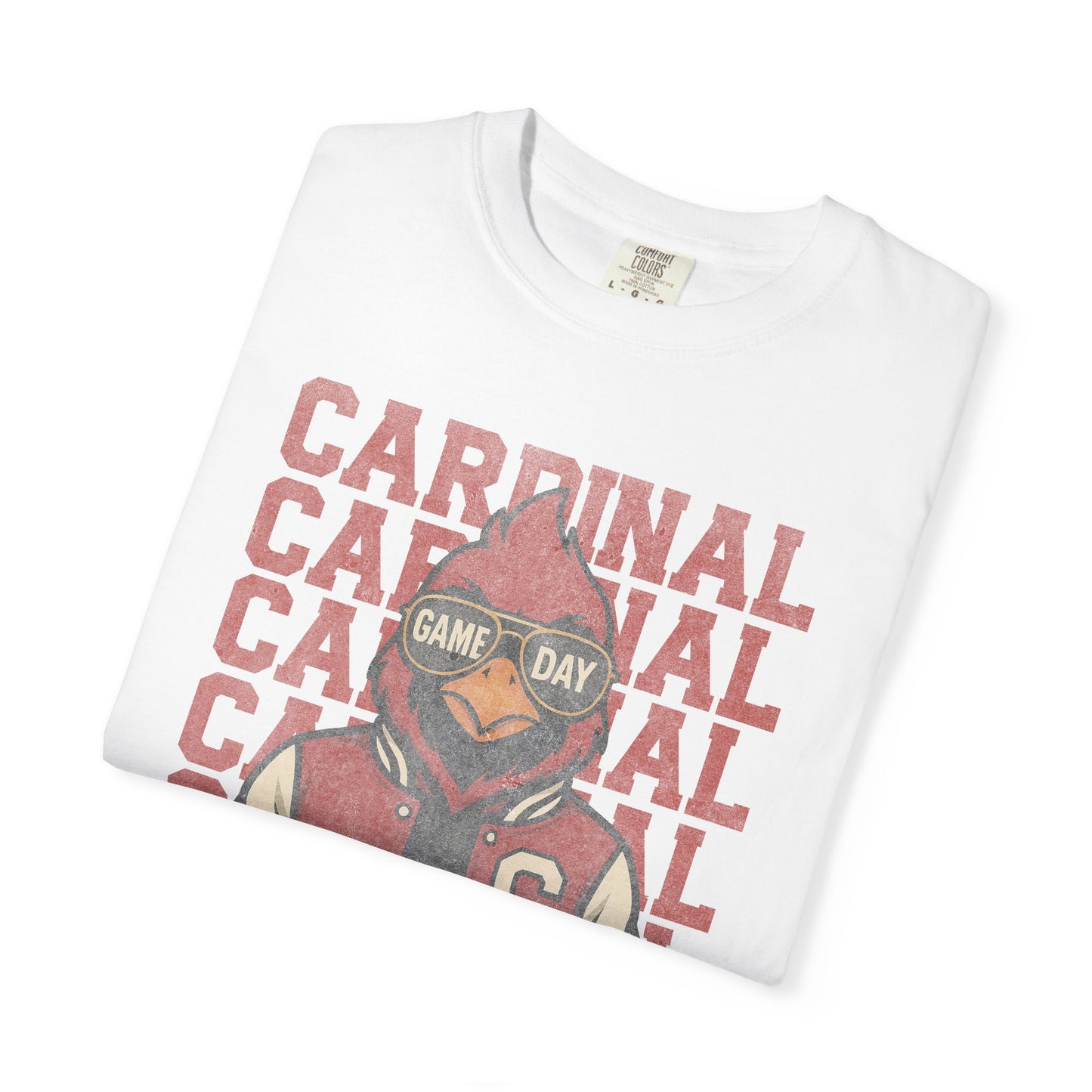 Cardinal Game Day Distressed - Comfort Colors T Shirt