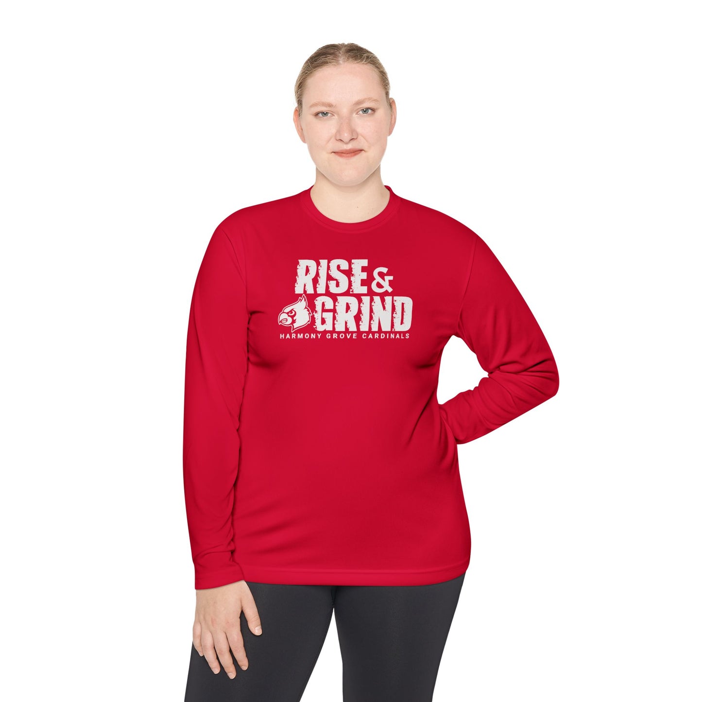 Rise and Grind Cardinal - Dryfit Long Sleeve Tee
