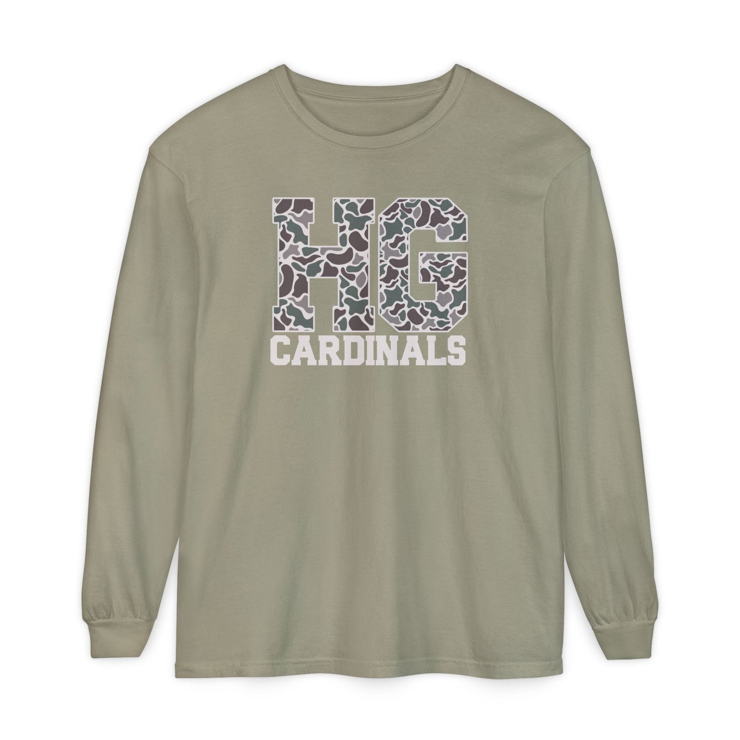 Old School Camo HG Cardinals - Comfort Colors Long Sleeve T-Shirt