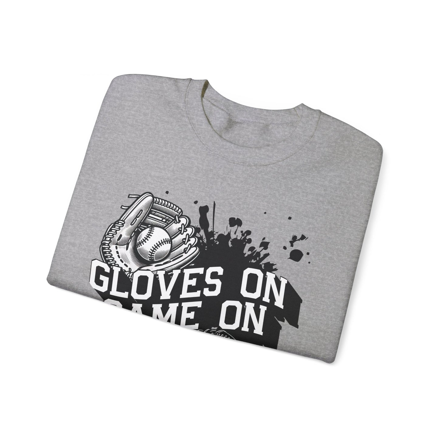 Gloves on Game On Softball and Baseball - Unisex Heavy Blend™ Crewneck Sweatshirt