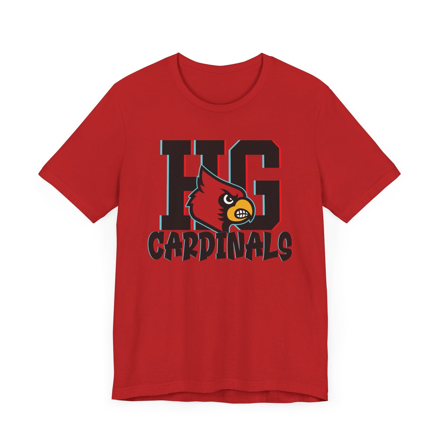 HG Cardinals 3D Shadow - Bella + Canvas Short Sleeve Tee