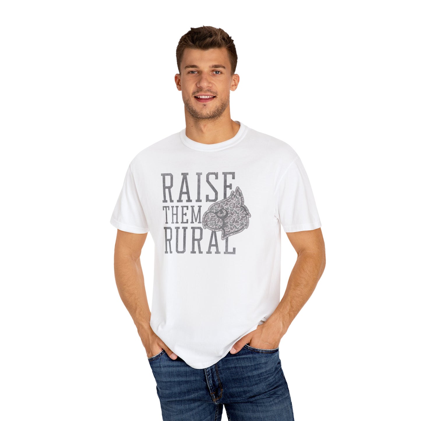 Old School Camo Raise them Rural Cardinal - Comfort Colors T Shirt