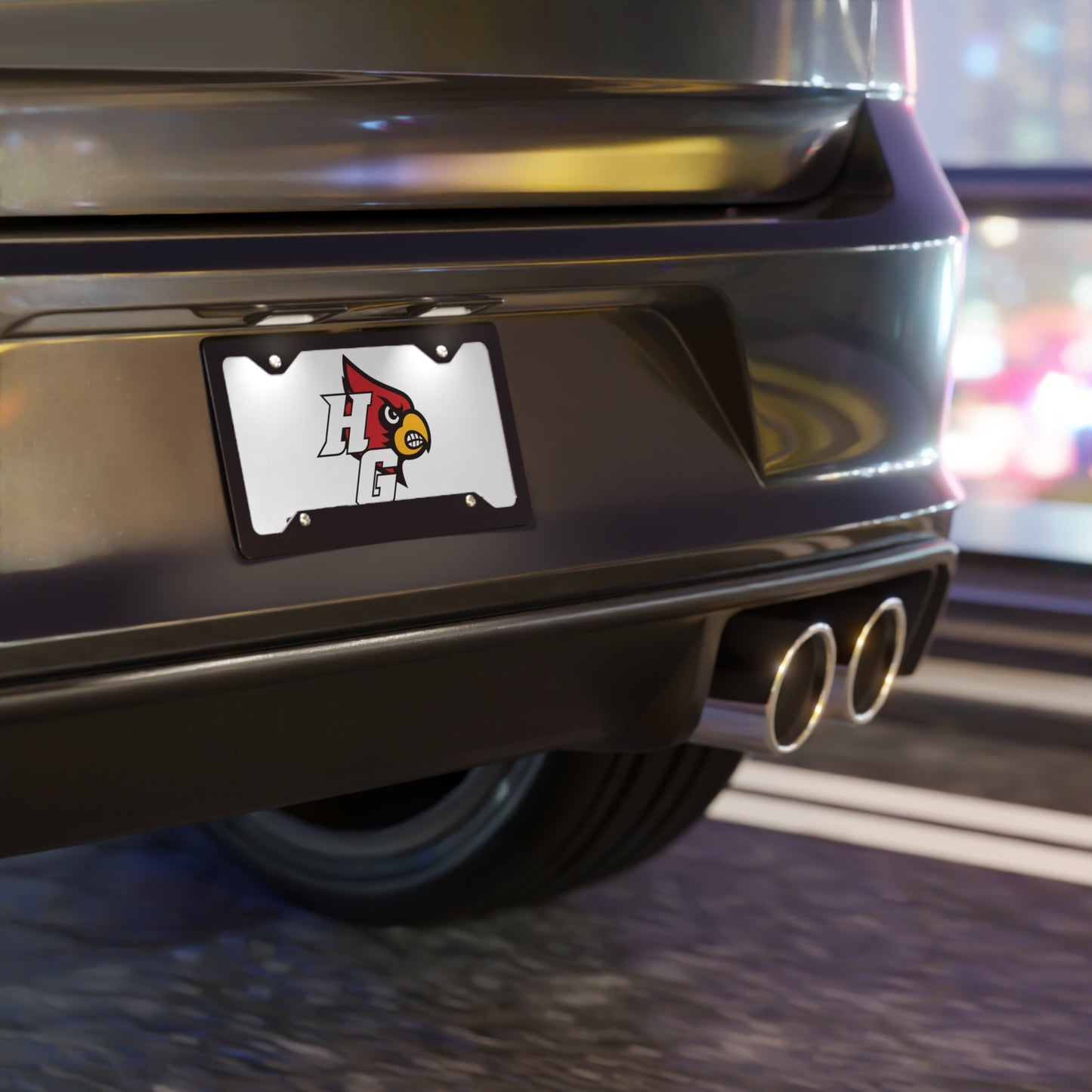 HG Cardinal Logo White - Vanity Plate