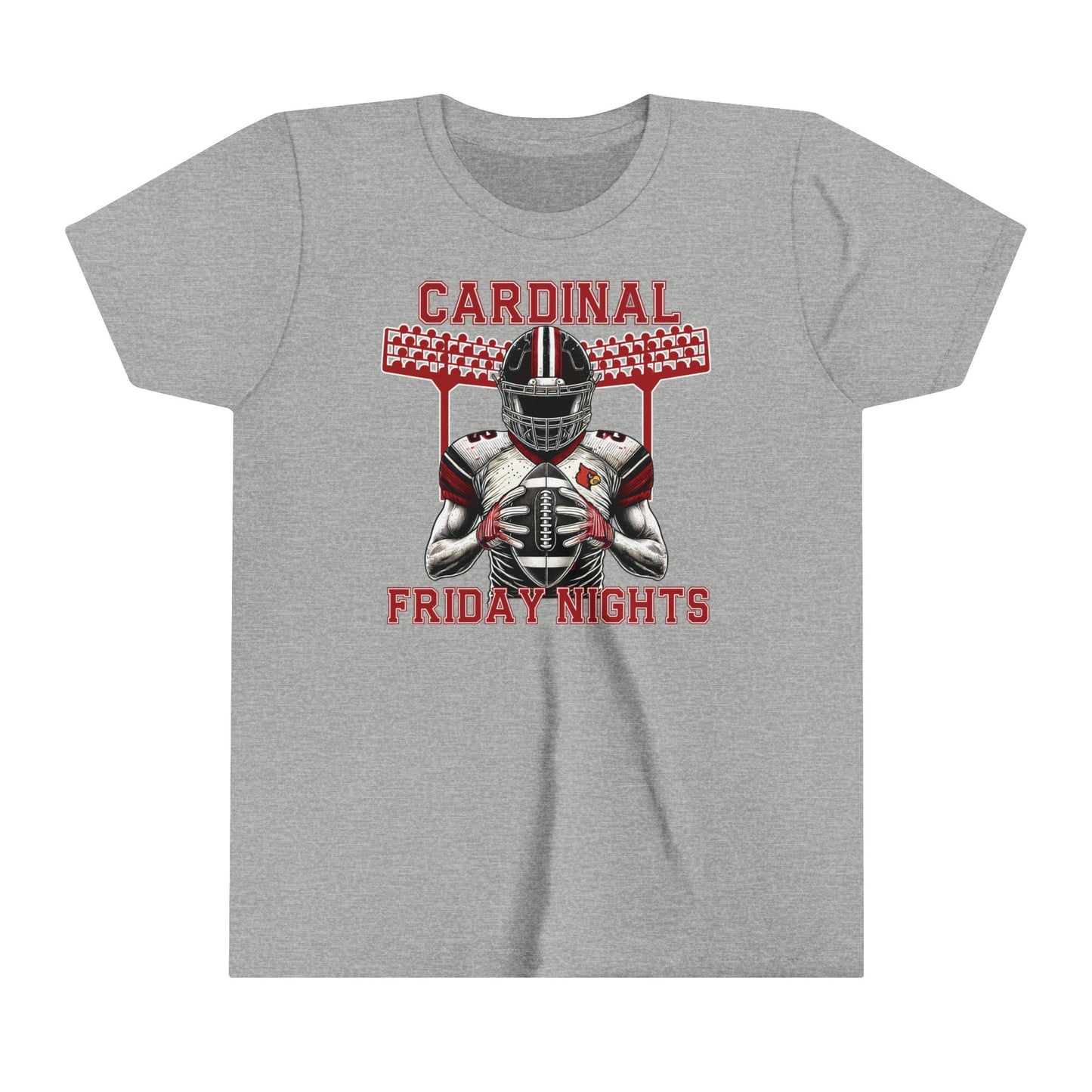Cardinal Friday Nights Football - Bella + Canvas Youth Tee