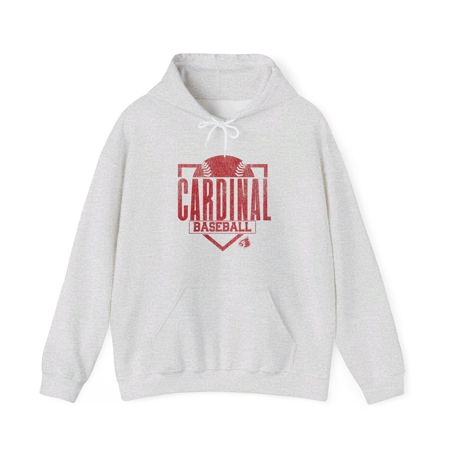 Vintage Cardinal Baseball Plate - Unisex Heavy Blend™ Hooded Sweatshirt