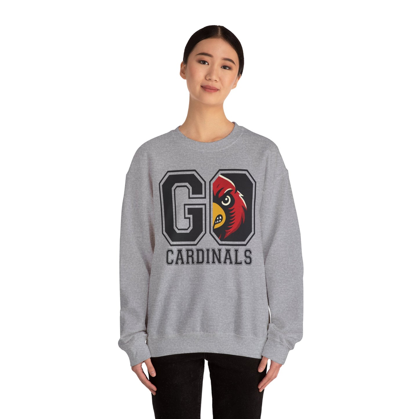 Go Cardinals Red - Unisex Heavy Blend™ Crewneck Sweatshirt