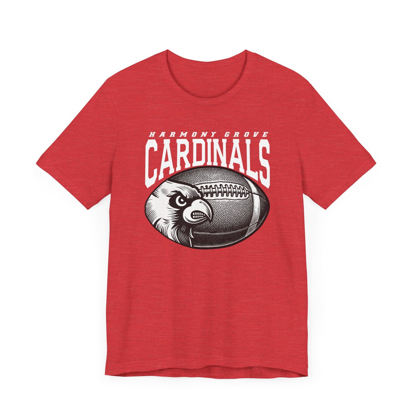 HG Cardinals Football Mascot Inset - Bella + Canvas Short Sleeve Tee